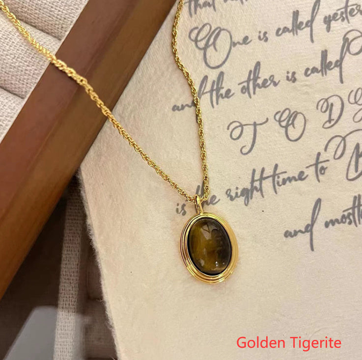 Tiger Eye Necklace Retro Minority